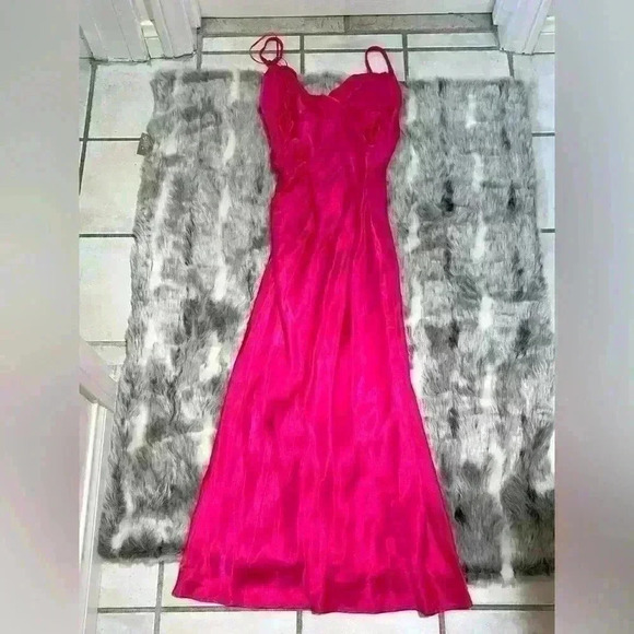 Zara fuchsia hot pink satin slip dress small bloggers fav - Picture 8 of 14